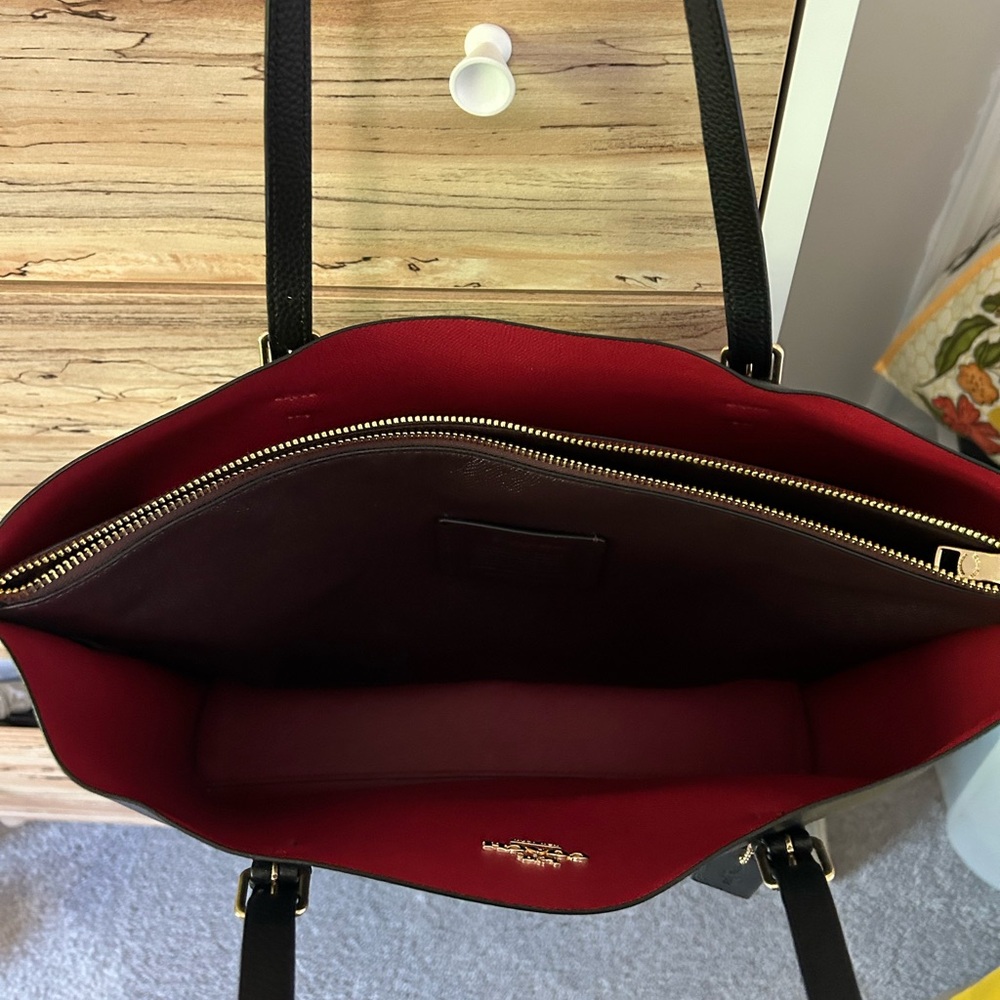 Coach Mollie Black Tote Bag - Picture 9 of 11